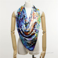 Fashion women's silk long scarf,colorful printing digital printed scarf